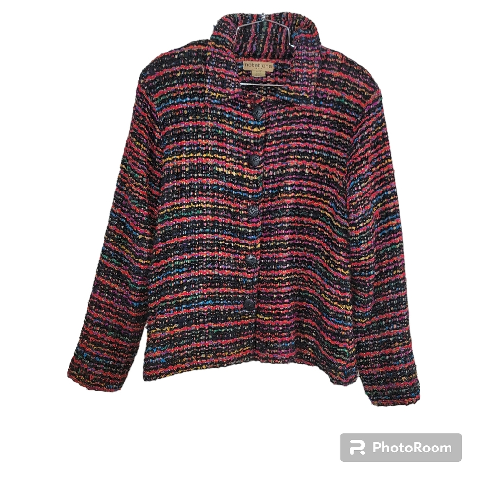 Notations Petite Multicolored Jacket Size Pl - image 7